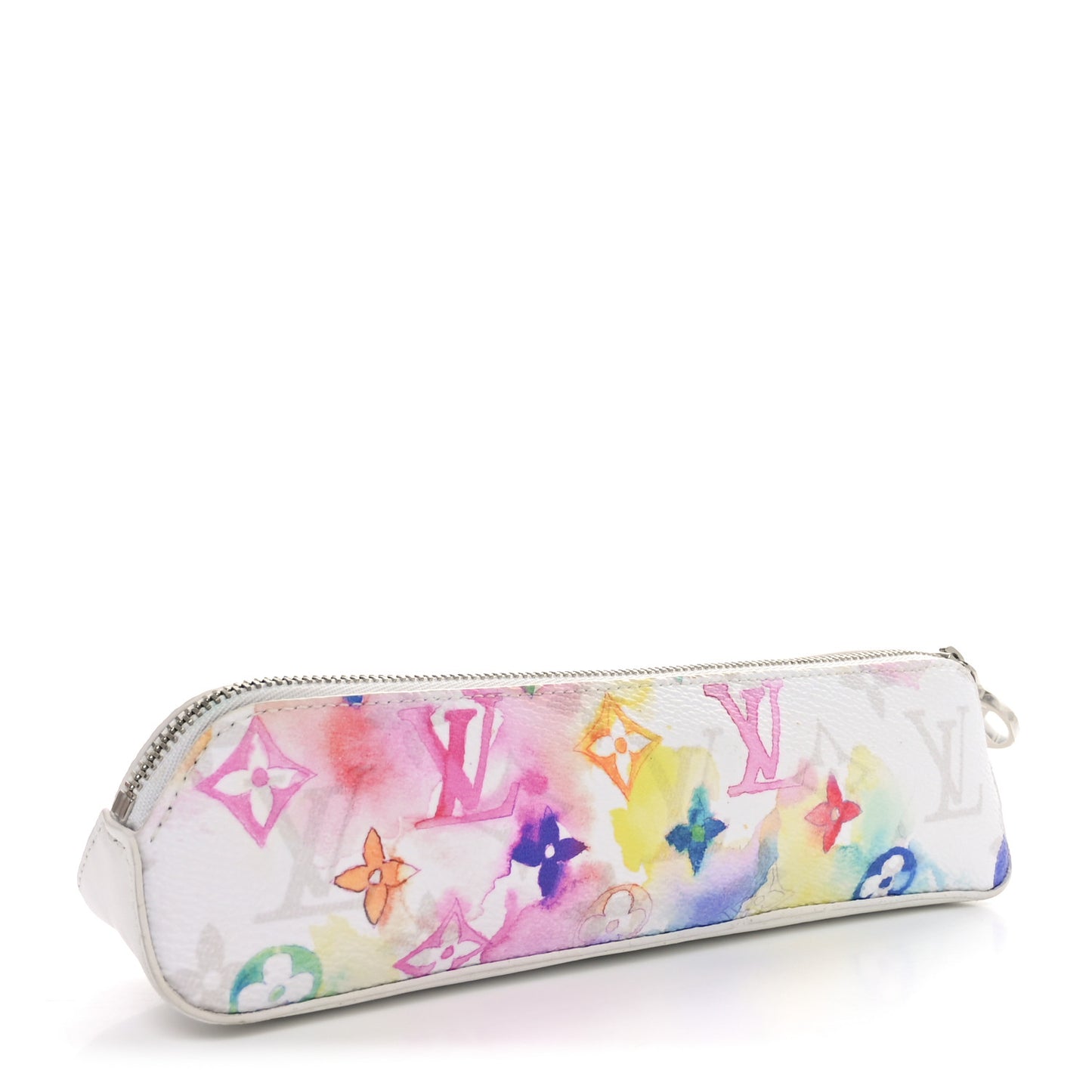 Monogram Watercolor Elizabeth Pencil Pouch Multicolor