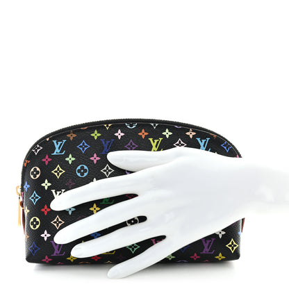 Louis Vuitton Monogram Multicolor Cosmetic Pouch Black Grenade 2 of 7