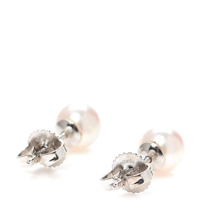 Tiffany 18K White Gold Akoya Pearl 6-6.5mm Signature Pearl Earrings 3 of 5