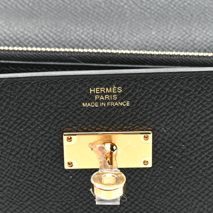 Hermes Epsom Kelly Wallet To Go Black 6 of 11