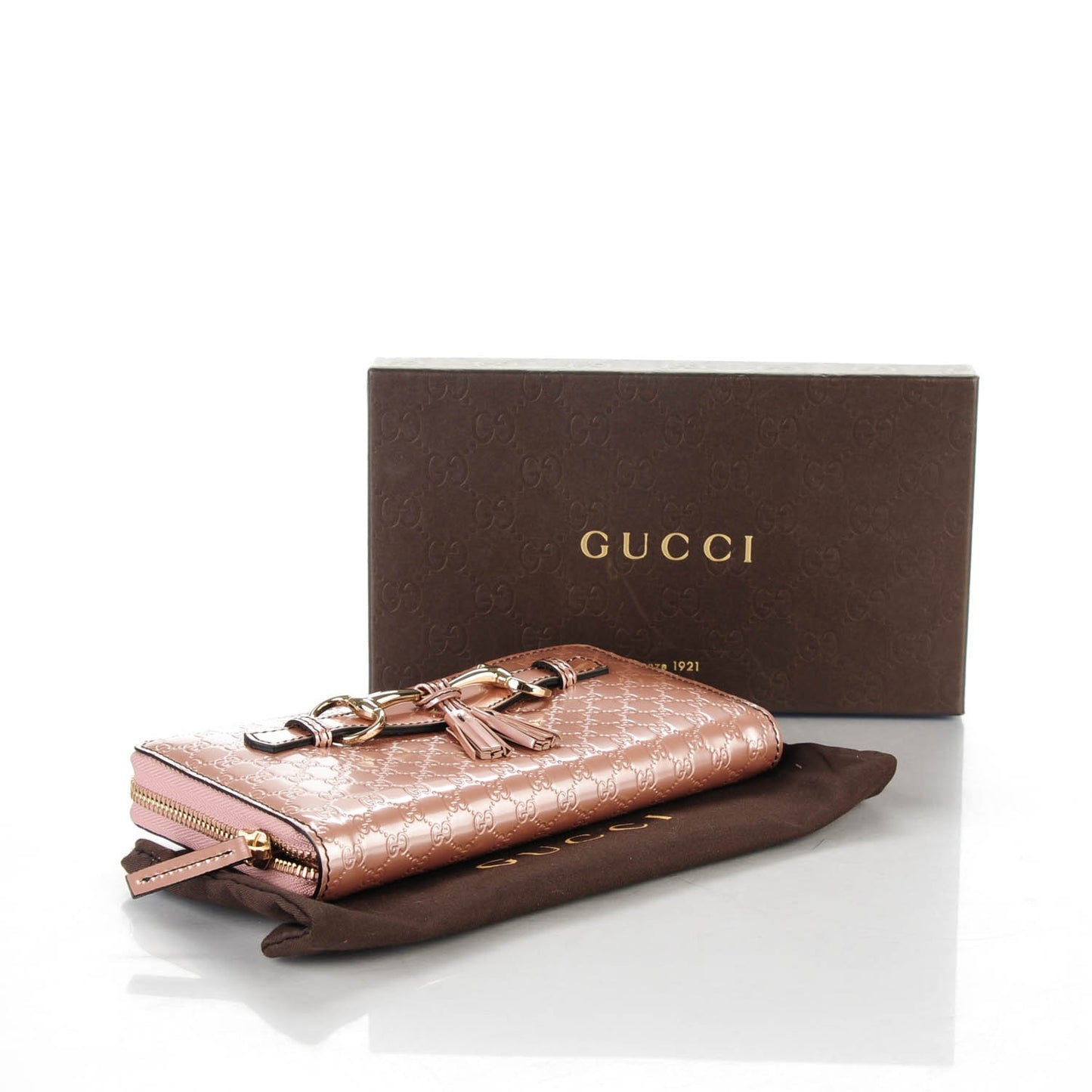 Shine Microguccissima Emily Zip Around Wallet Dark Cipria