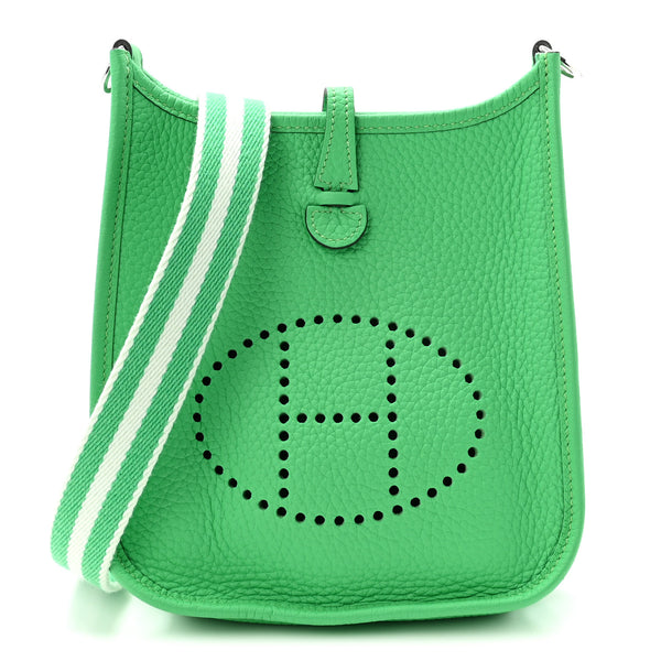 エルメス Hermes Taurillon Clemence Amazone Evelyne TPM Vert Comics Vert