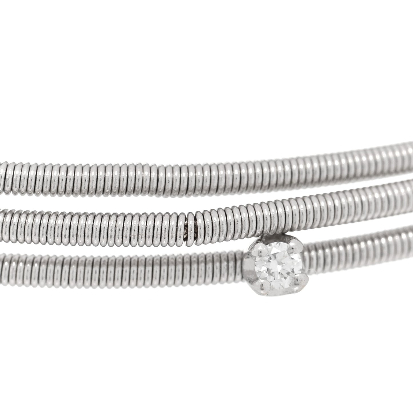 18K White Gold Diamond Goa Three Strand Bracelet