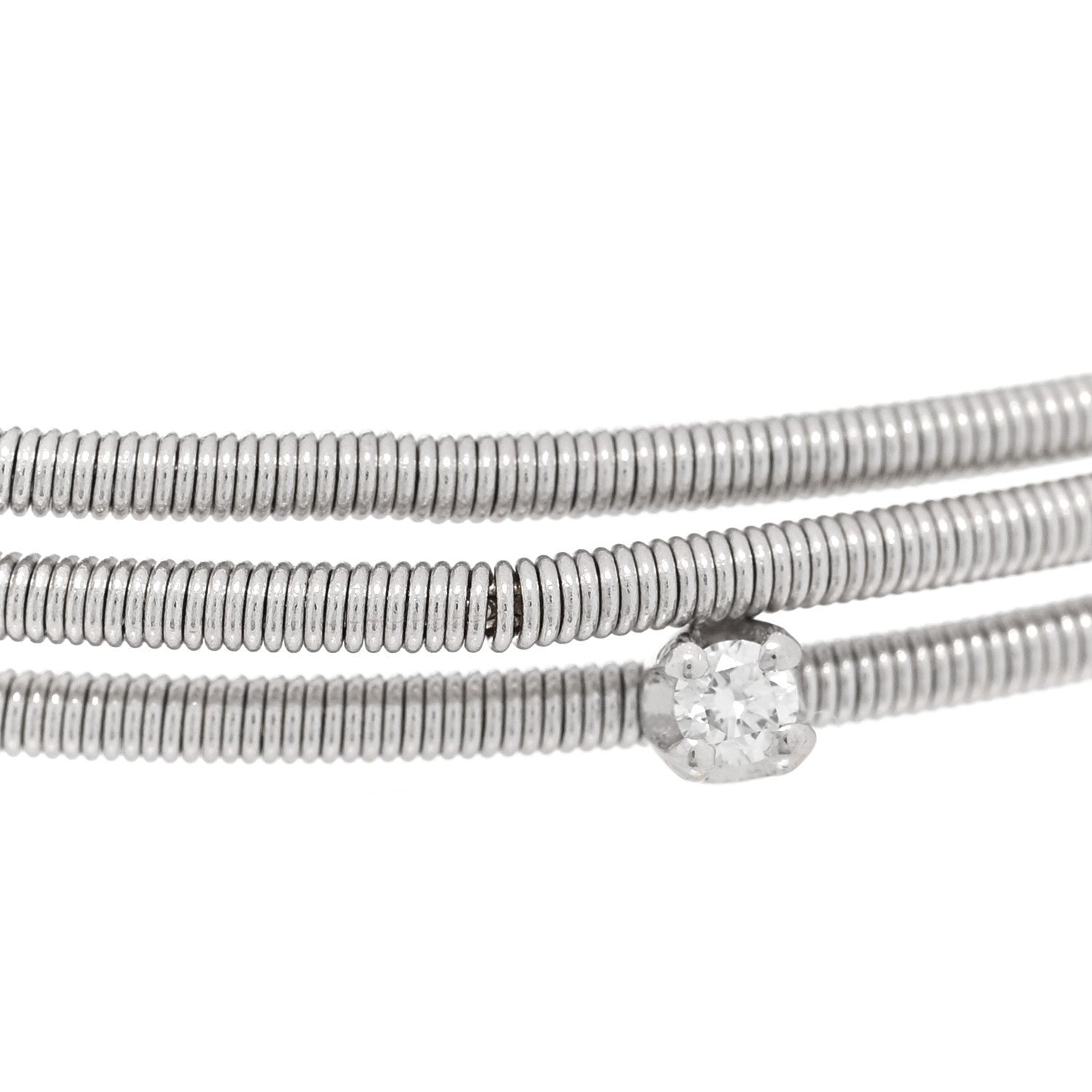 Marco Bicego 18K White Gold Diamond Goa Three Strand Bracelet 5 of 5