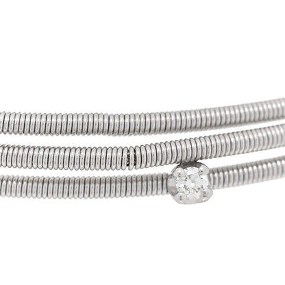 Marco Bicego 18K White Gold Diamond Goa Three Strand Bracelet 5 of 5
