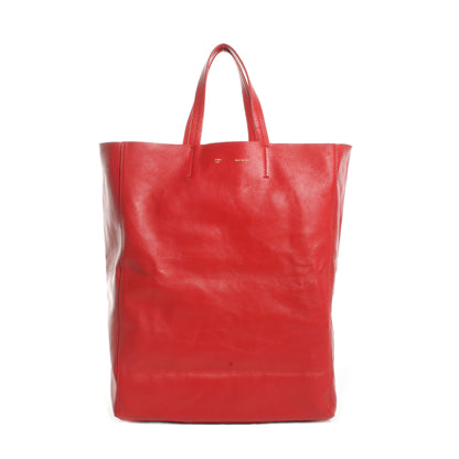 Celine Lambskin Cabas Vertical Tote Red 1 of 8