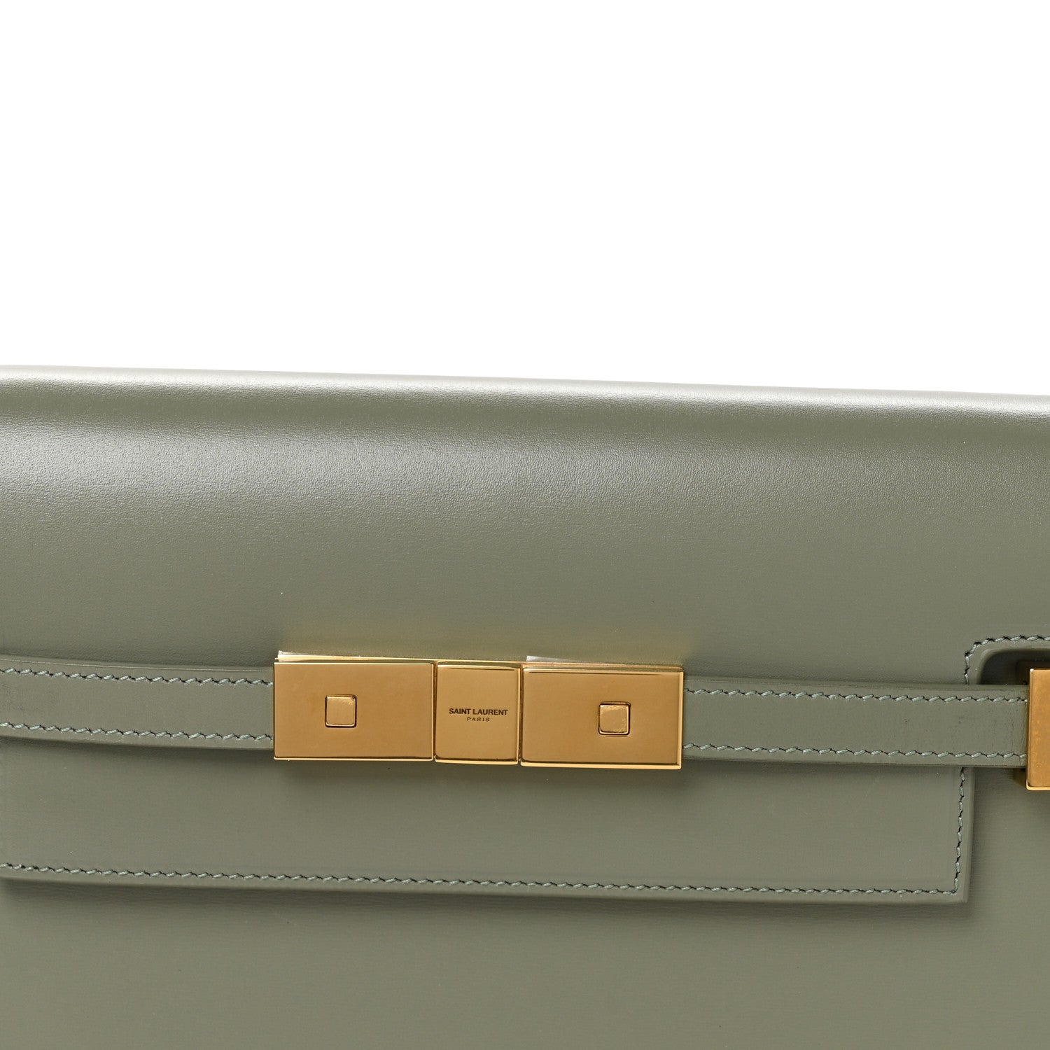 Saint Laurent Smooth Calfskin Small Manhattan Shoulder Bag Light Green 8 of 11