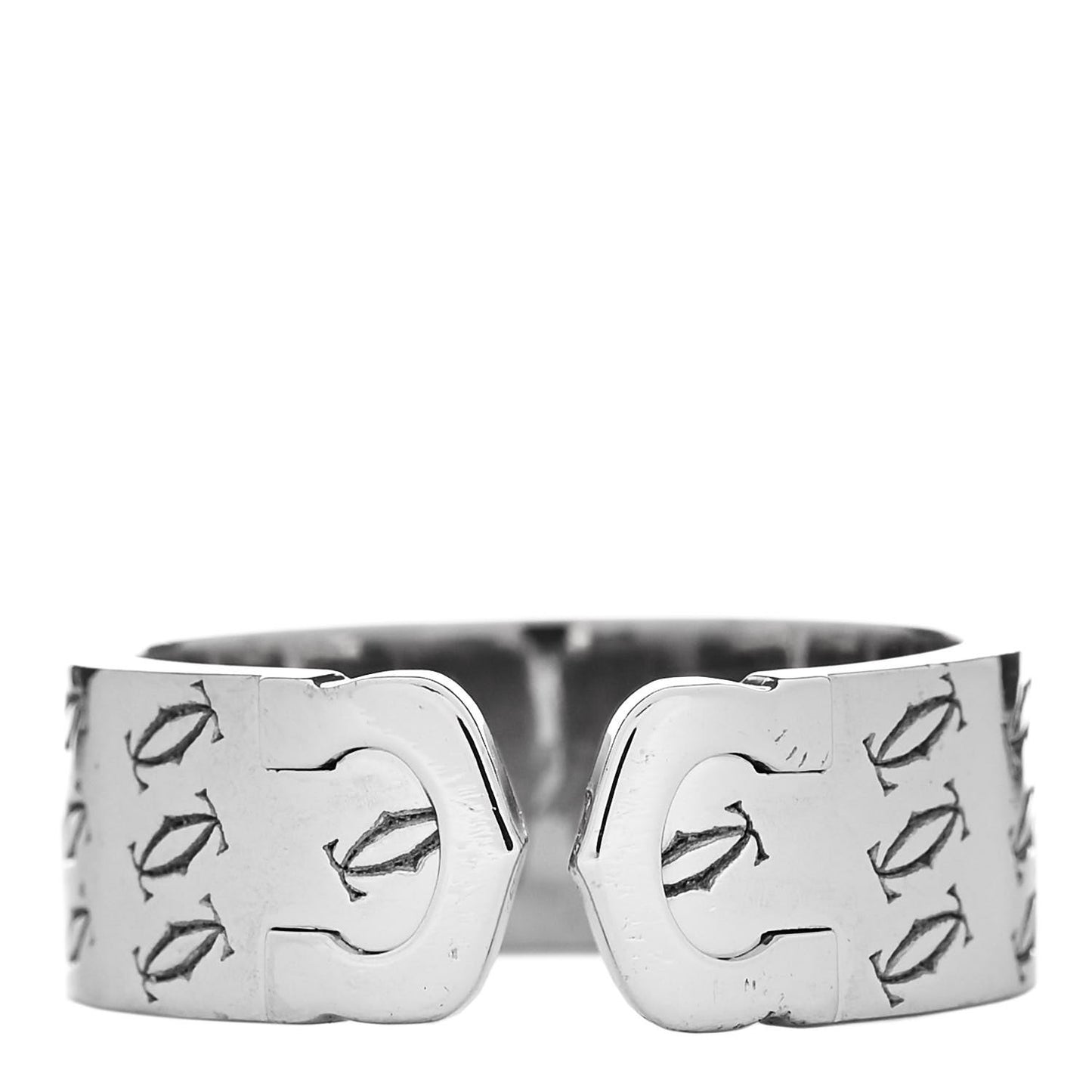 18K White Gold C De Cartier Christmas Ring 60 9
