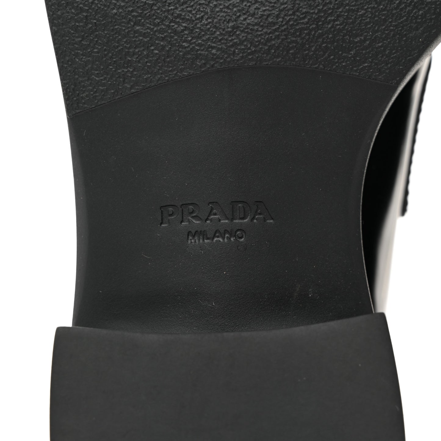 Spazzolato Metal Triangle Logo 50mm Loafers 36 Black