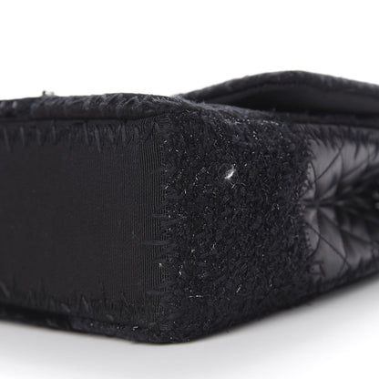 Chanel Tweed Patchwork Jumbo Single Flap Black 9 of 11