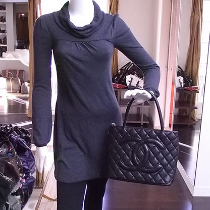 Chanel Caviar Medallion Tote Black 2 of 12