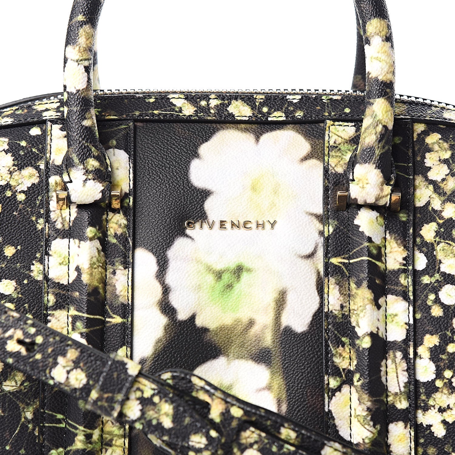 Givenchy Textured Coated Canvas Baby's Breath Print Medium Lucrezia Black 10 of 10