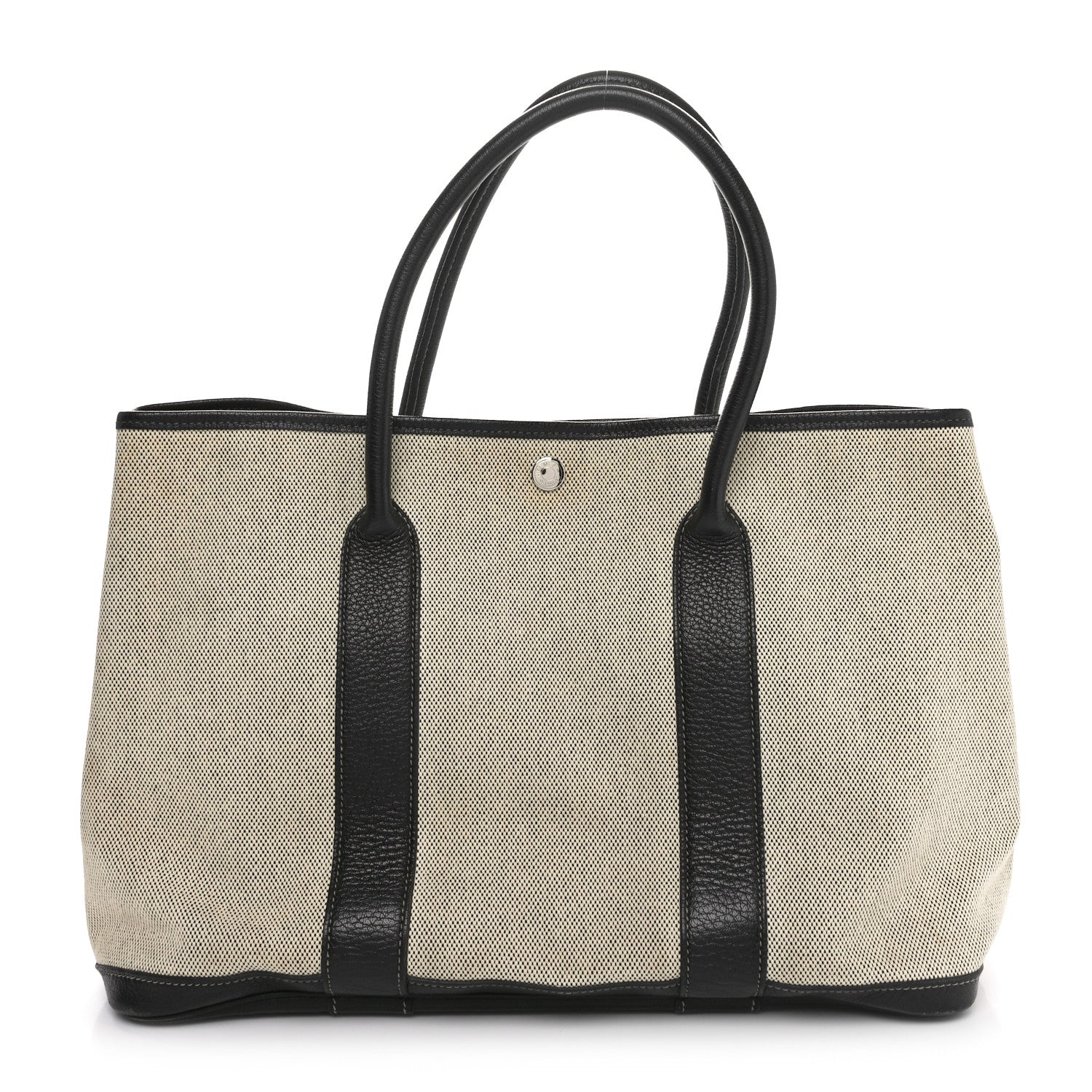 Hermes Buffle Skipper Toile Garden Party 36 MM Tote Black 1 of 10