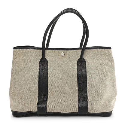 Hermes Buffle Skipper Toile Garden Party 36 MM Tote Black 1 of 10