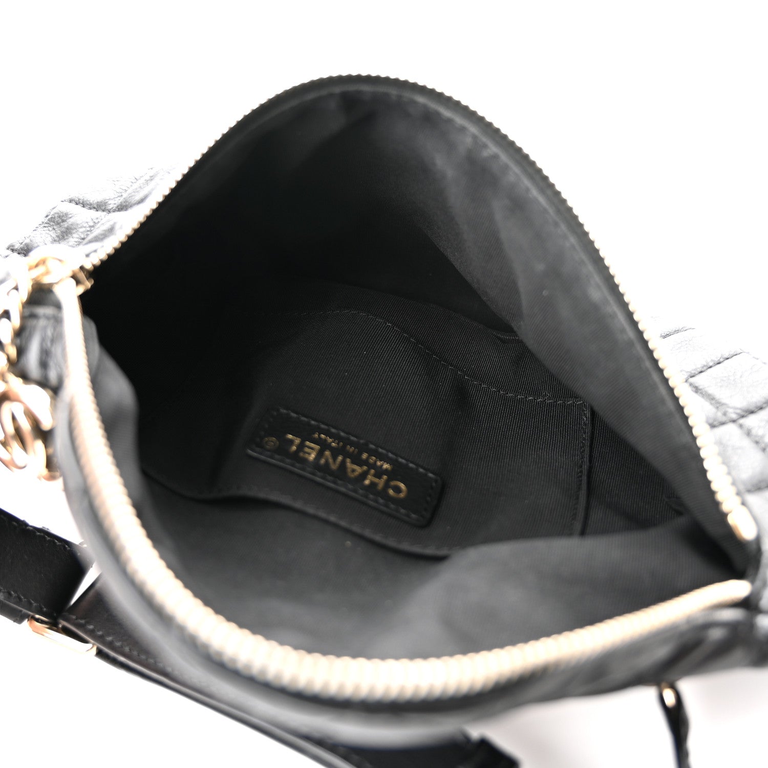 Chanel Calfskin Quilted Banane Waist Bag Fanny Pack Black 5 of 11