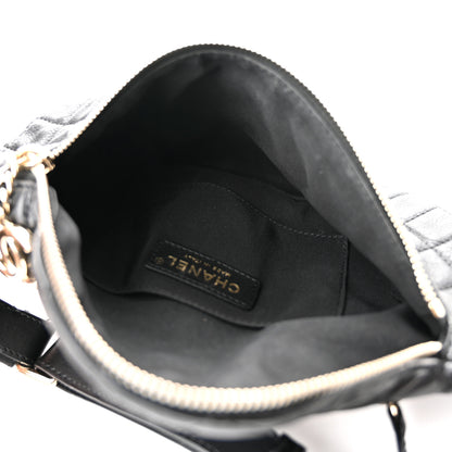 Chanel Calfskin Quilted Banane Waist Bag Fanny Pack Black 5 of 11
