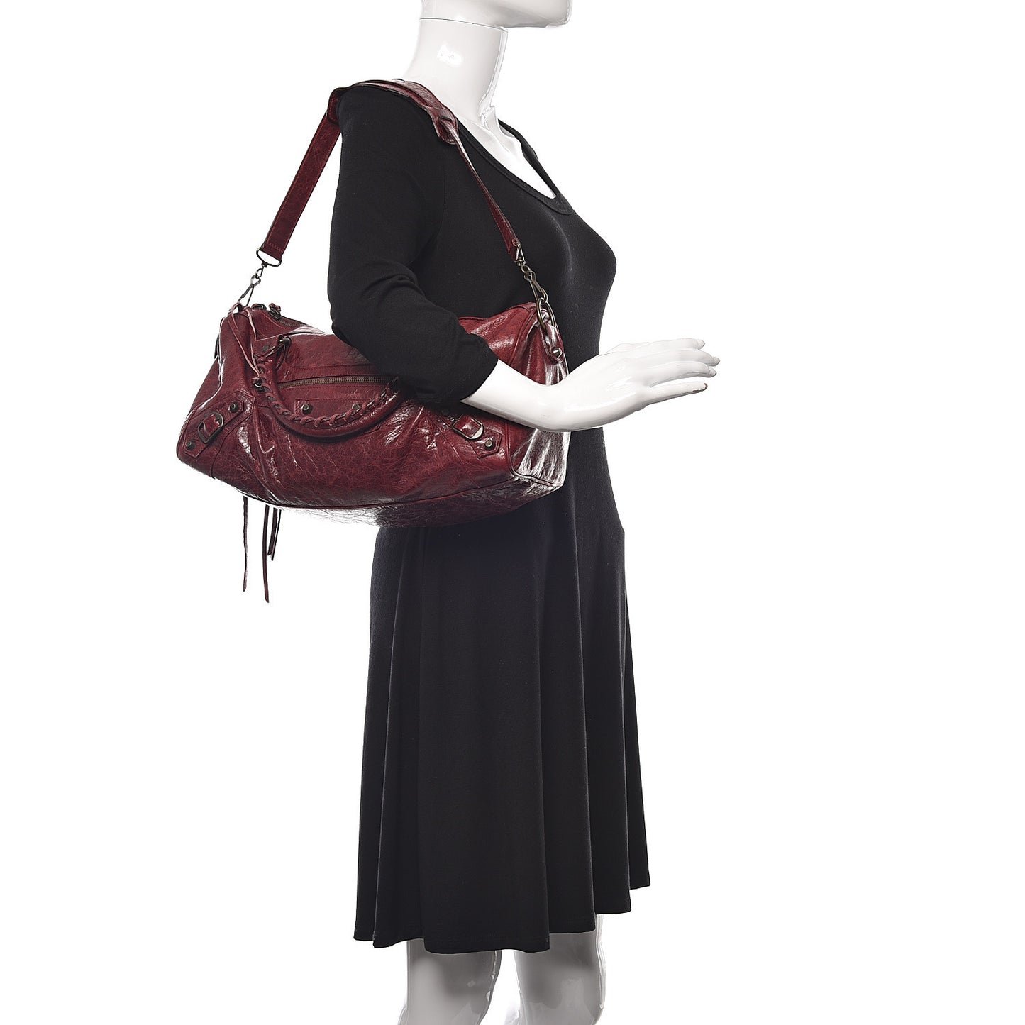 Chevre Classic Hardware Twiggy Rouge Grenat