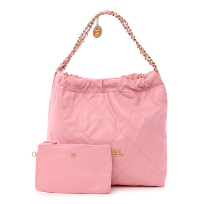 Chanel Shiny Calfskin Quilted Chanel 22 Pink 1 of 11