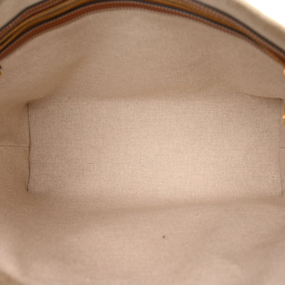 Celine Canvas Calfskin Paris Horizontal Cabas Tan 5 of 10