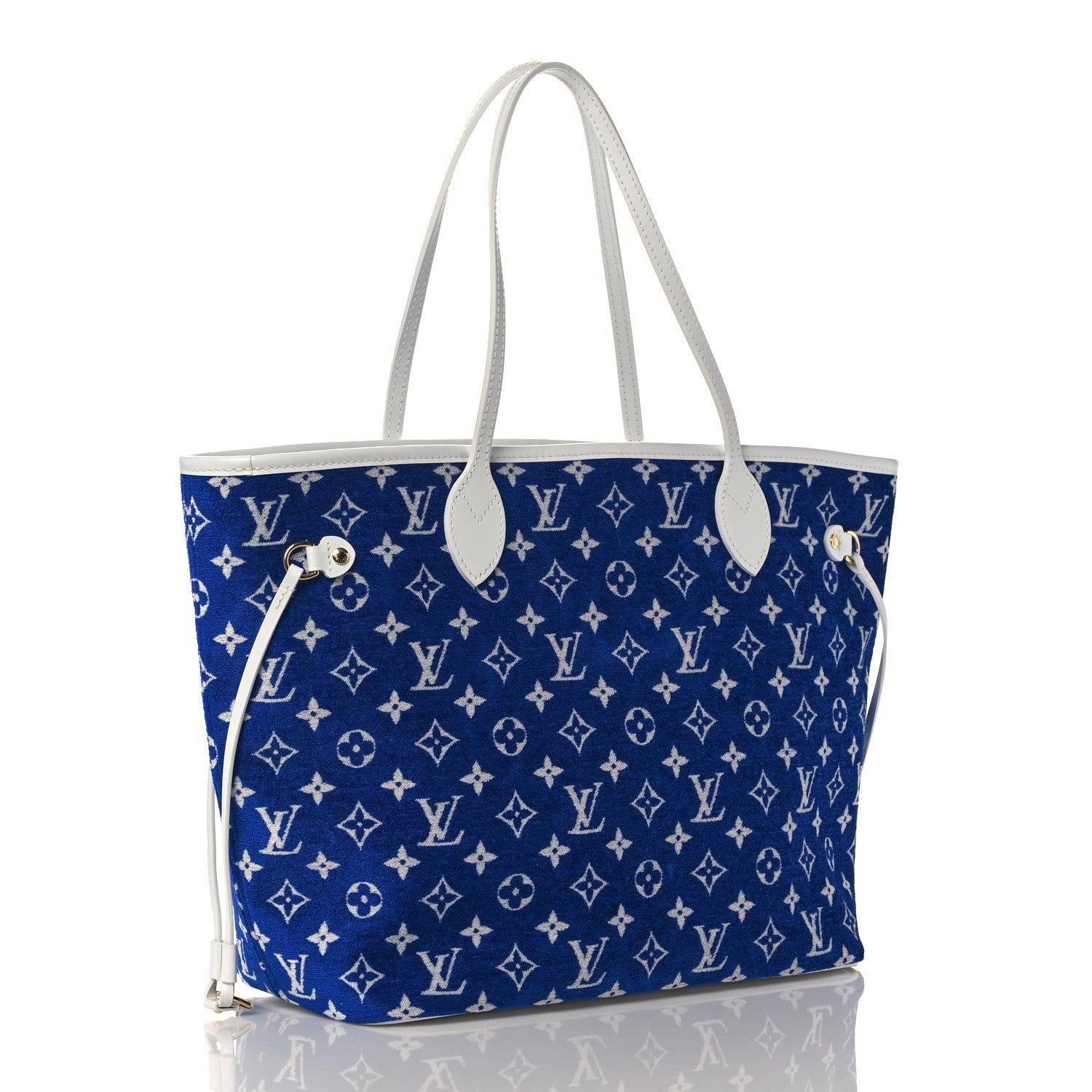 Louis Vuitton Jacquard Velvet Monogram LV Match Neverfull MM Bleu 4 of 9