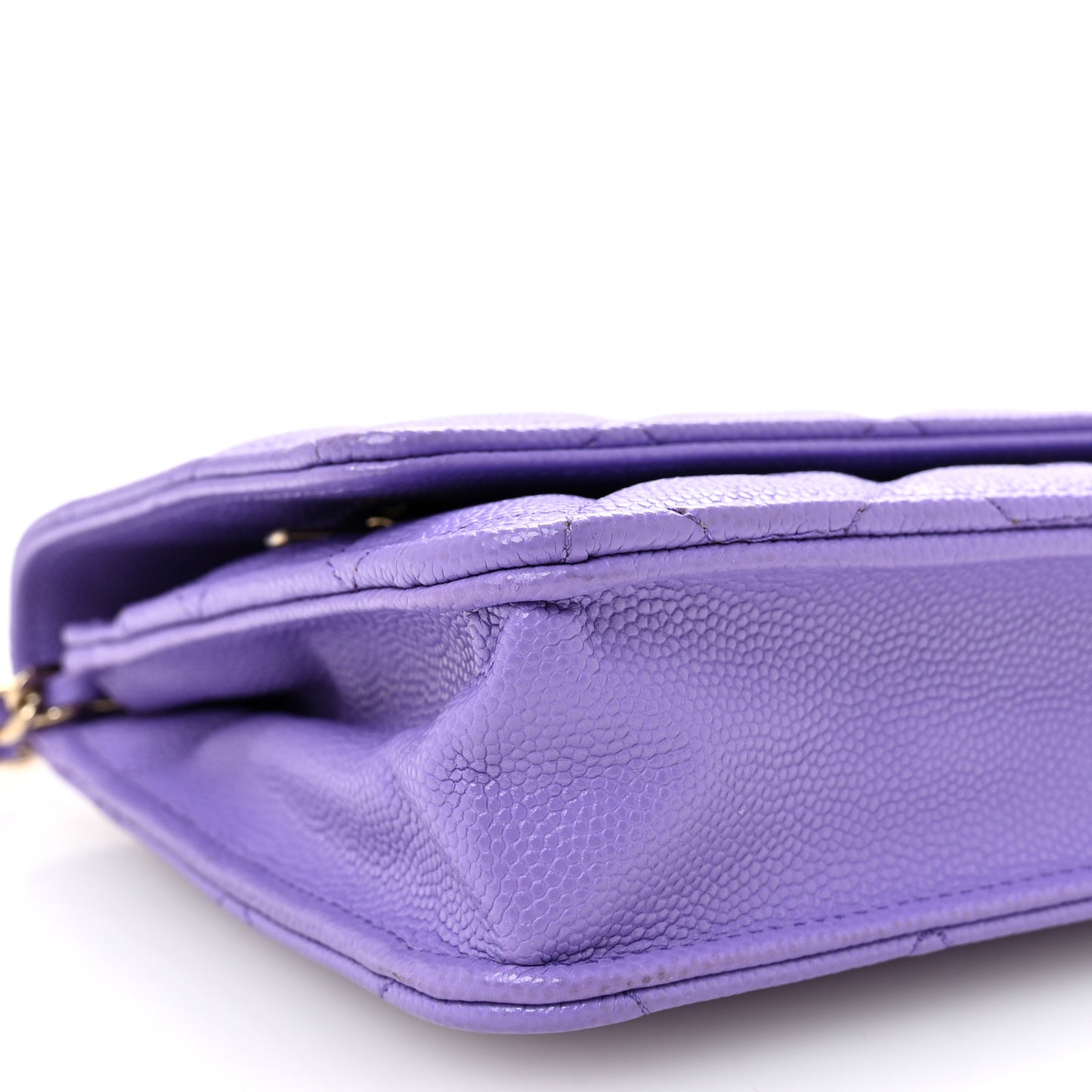 Caviar Quilted Wallet On Chain WOC Purple