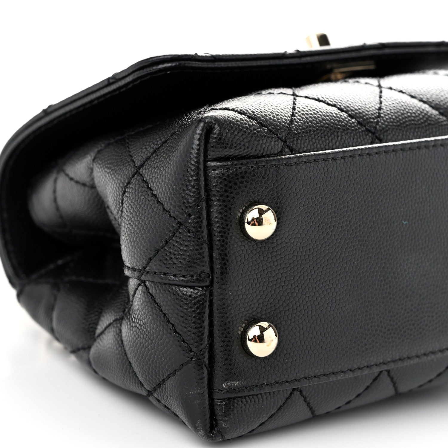 Chanel Caviar Quilted Extra Mini Coco Handle Flap Black 9 of 10