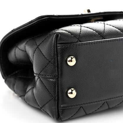 Chanel Caviar Quilted Extra Mini Coco Handle Flap Black 9 of 10