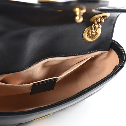 Gucci Calfskin Matelasse Mini GG Marmont Shoulder Bag Black 4 of 9
