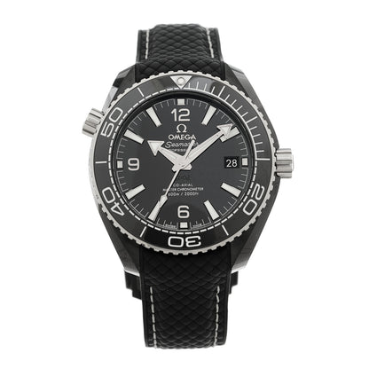 Omega Ceramic 18K White Gold Rubber 39.5mm Seamaster Planet Ocean 600M Automatic Watch Black 215.92.40.20.01.001 1 of 5