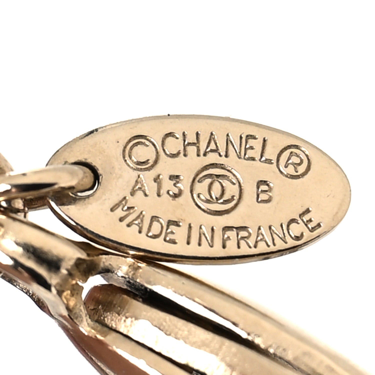 Chanel Tweed Effect Multi Strand CC Large Pendant Necklace Gold 5 of 5