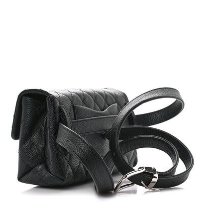 Chanel Grained Calfskin Quilted 2.55 Reissue Flap Belt Bag Clutch Black 2 of 12