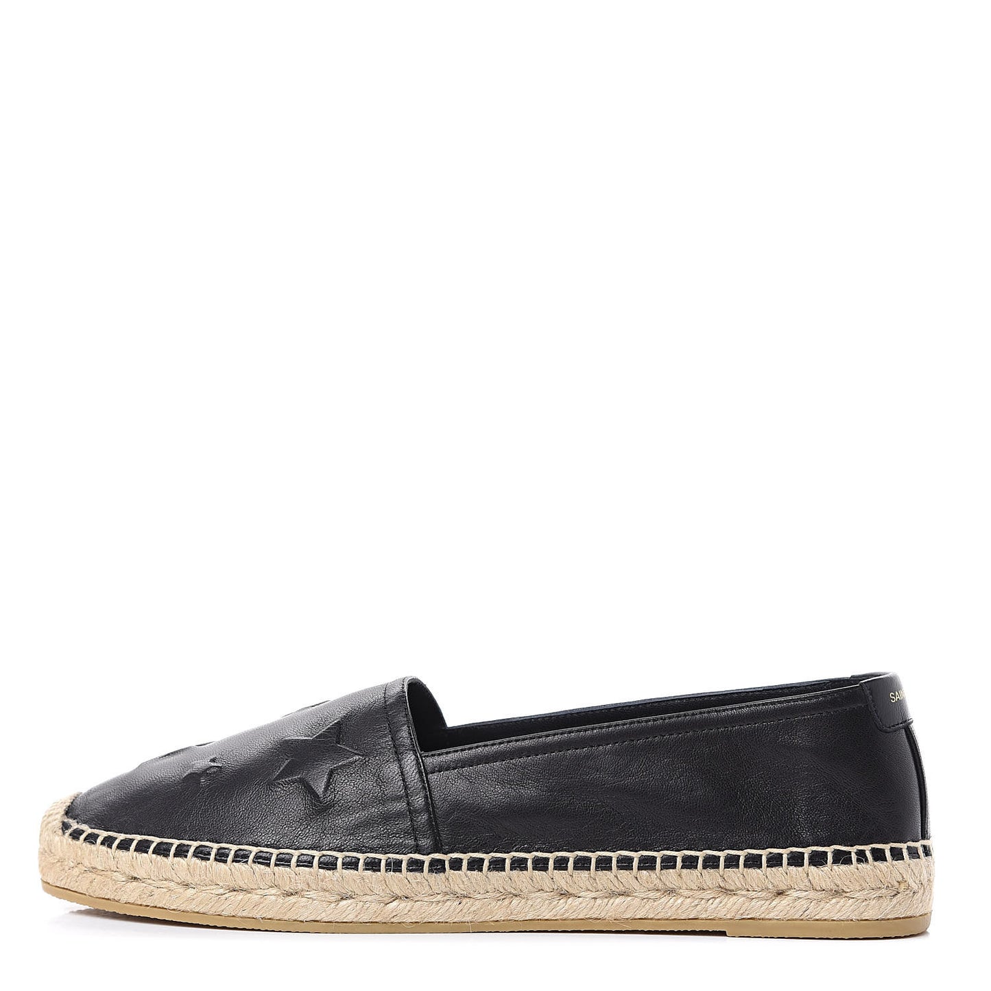Nappa Embossed Stars Espadrilles 39 Black