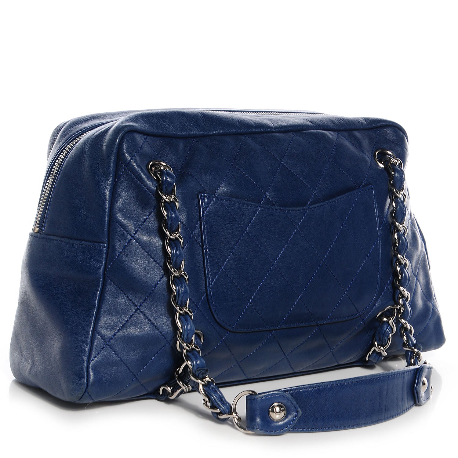 Chanel Lambskin Small Camera Case Blue 3 of 8