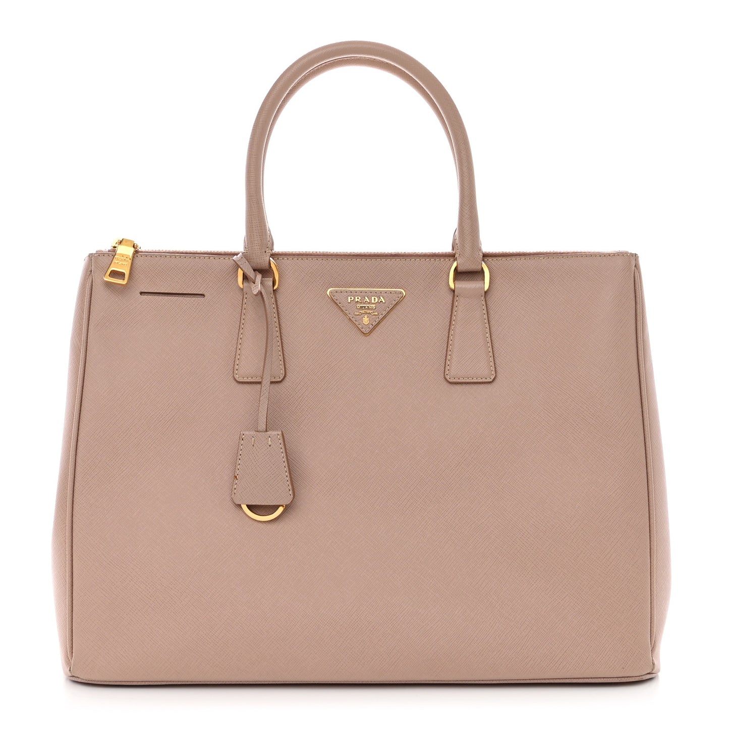 Saffiano Lux Large Galleria Double Zip Tote Cammeo