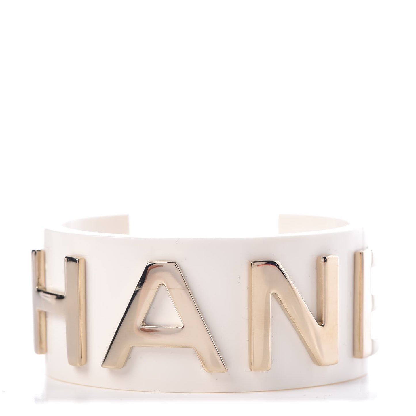 Resin Metal Cuff White