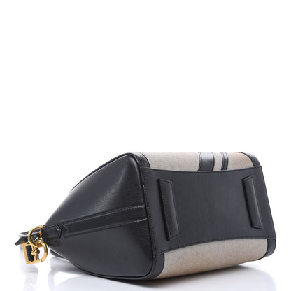 Givenchy Canvas Sugar Goatskin Striped Small Antigona Black 4 of 16