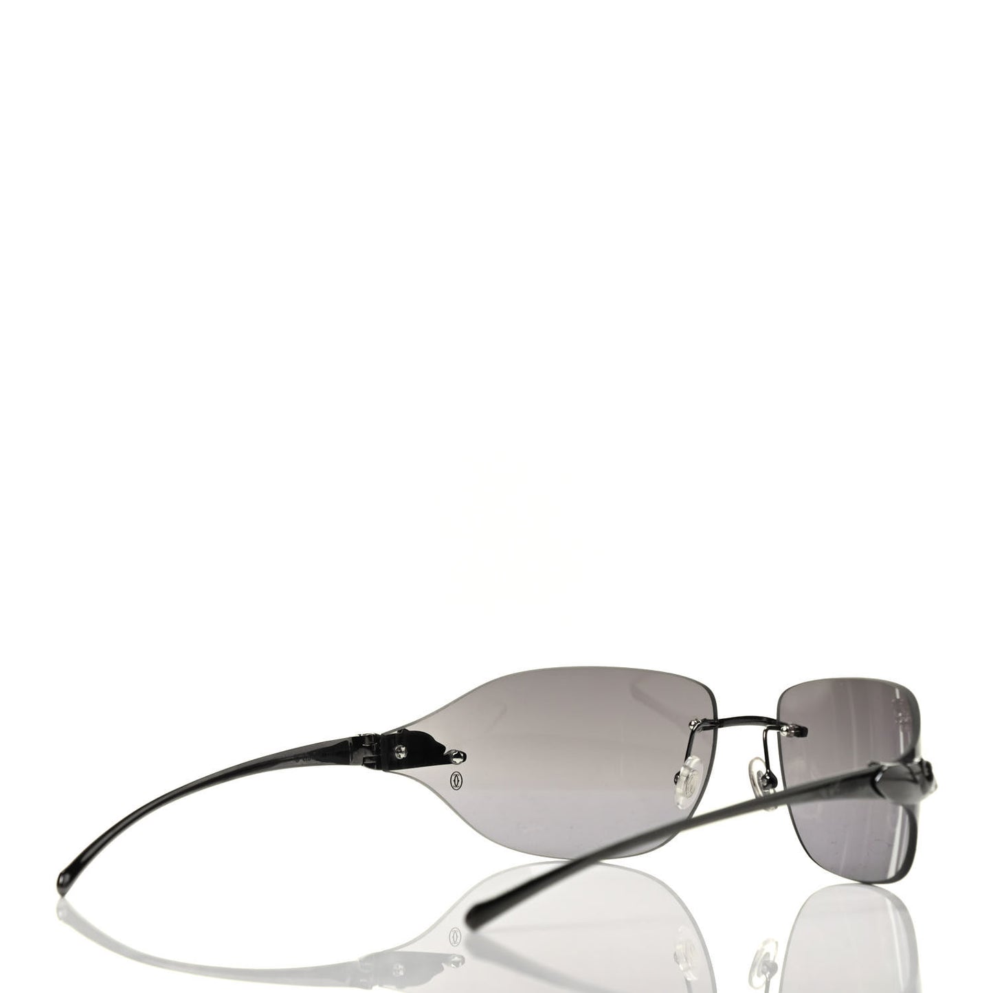 Panthere De Cartier Rimless Sunglasses Black