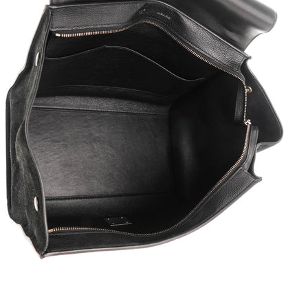 Celine Drummed Calfskin Suede Medium Trapeze Black 6 of 7