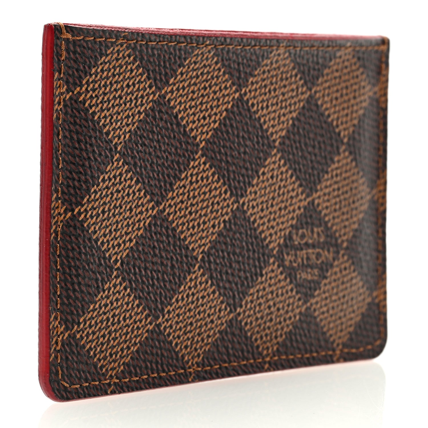 Louis Vuitton Damier Ebene Caissa Card Holder Cherry 3 of 8