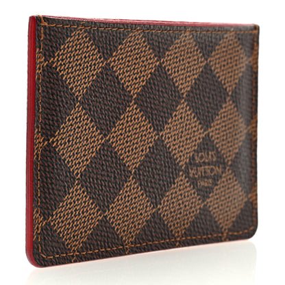 Louis Vuitton Damier Ebene Caissa Card Holder Cherry 3 of 8