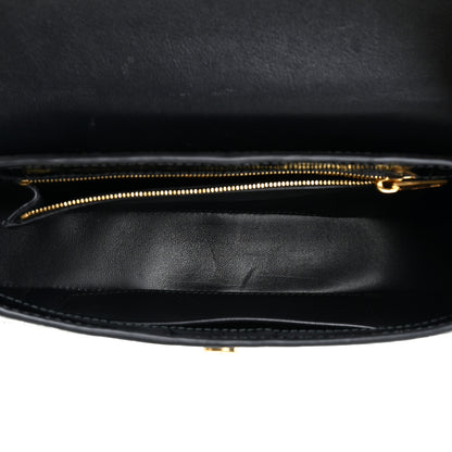 Balenciaga Shiny Super Supple Calfskin Crocodile Embossed Medium XX Flap Bag Black 5 of 12