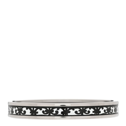 Hermes Enamel Printed Narrow Balcons Du Guadalquivir Bracelet 65 Black 1 of 5