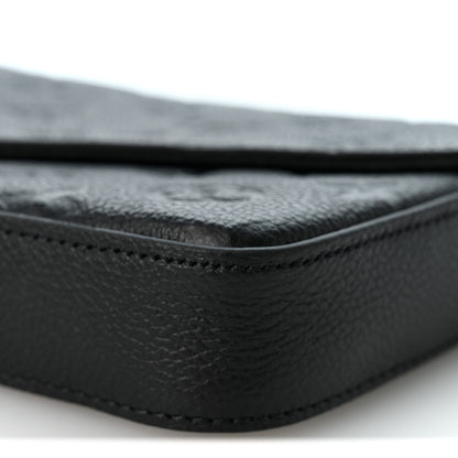 Louis Vuitton Empreinte Pochette Felicie Chain Wallet Black 10 of 11