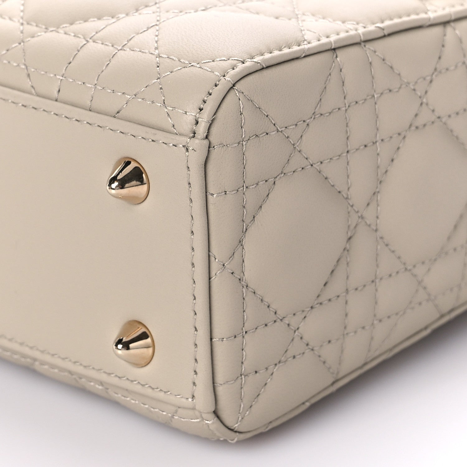 Christian Dior Lambskin Cannage Small My ABCDior Lady Dior Hazelnut 8 of 9