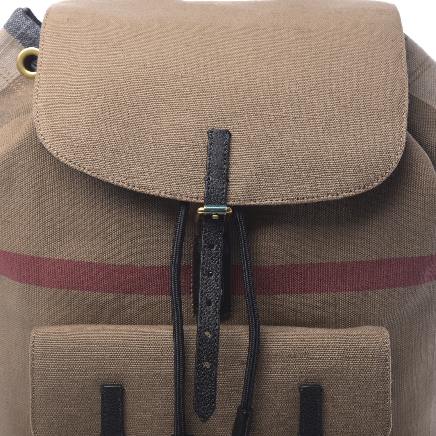 Burberry Canvas Mega Check Brookdale Backpack Black 8 of 10