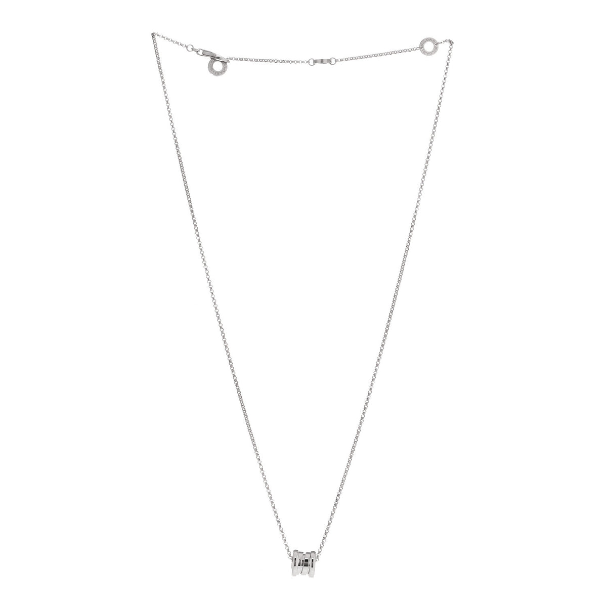 18K White Gold Mini B.Zero1 Pendant Necklace
