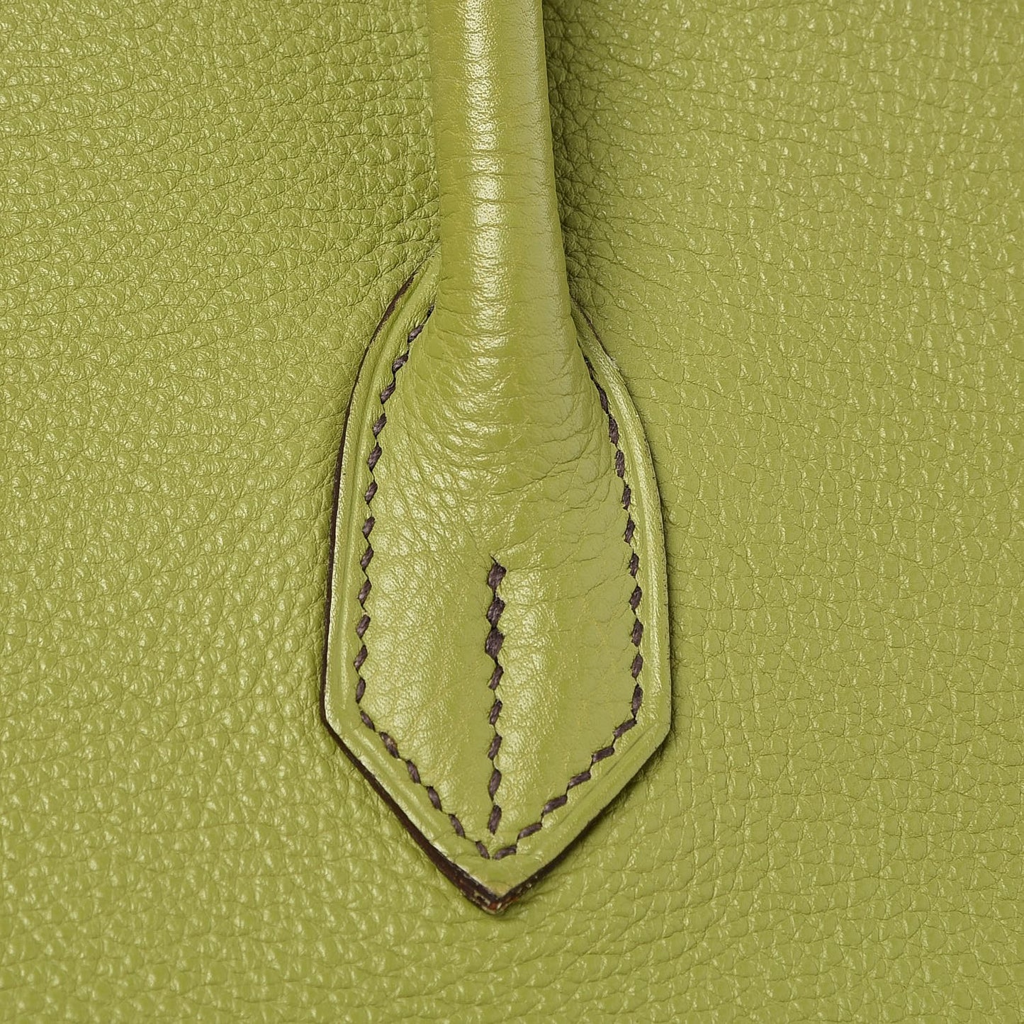 Taurillon Clemence Birkin 35 Vert Anis
