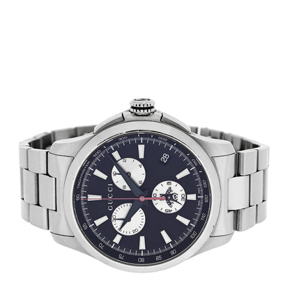 Gucci Stainless Steel 44mm G-Timeless Bee Chronograph Quartz Watch Black 2 of 5