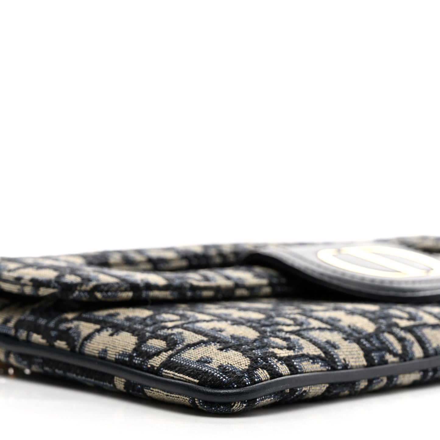 Oblique Medium Diordouble Chain Bag Blue