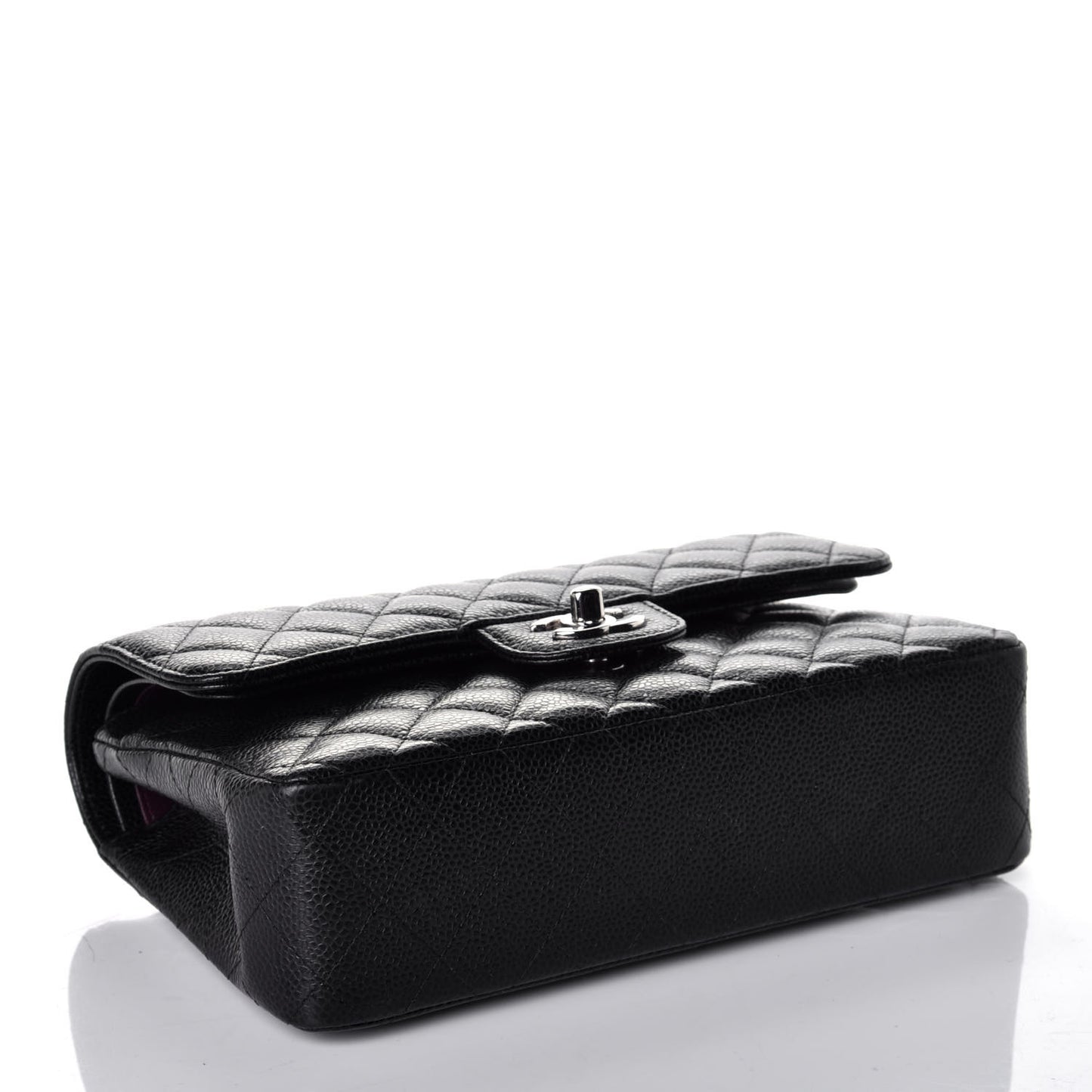 Caviar Quilted Small Double Flap Black
